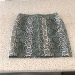 LOFT SNAKE PRINT PENCIL SKIRT